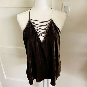 NWT Velvet Johnny Was cross cross Cami Tank Sz L